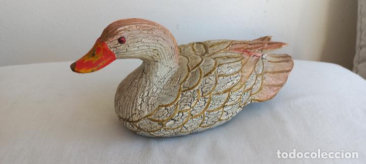 Vintage: PATO DE MADERA. PARA DECORACION O RECLAMO SE&Ntilde;UELO DE CAZA DUCK DECOY.