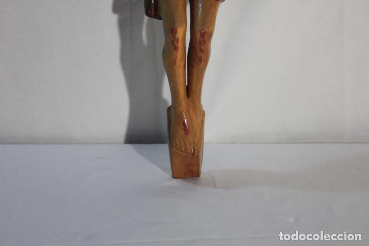 Vintage: CRISTO CRUCIFICADO MADERA CALZON ROJO - Foto 4