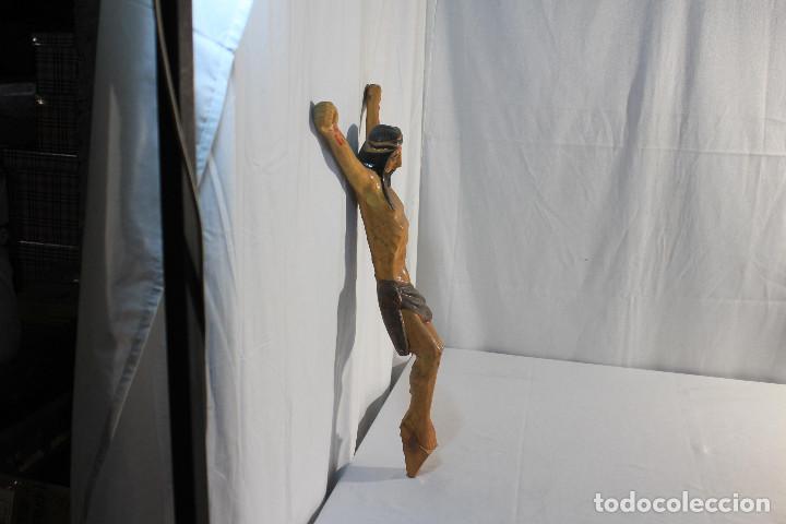 Vintage: CRISTO CRUCIFICADO MADERA CALZON ROJO - Foto 6