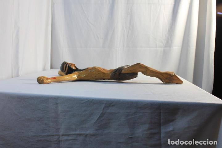 Vintage: CRISTO CRUCIFICADO MADERA CALZON ROJO - Foto 7
