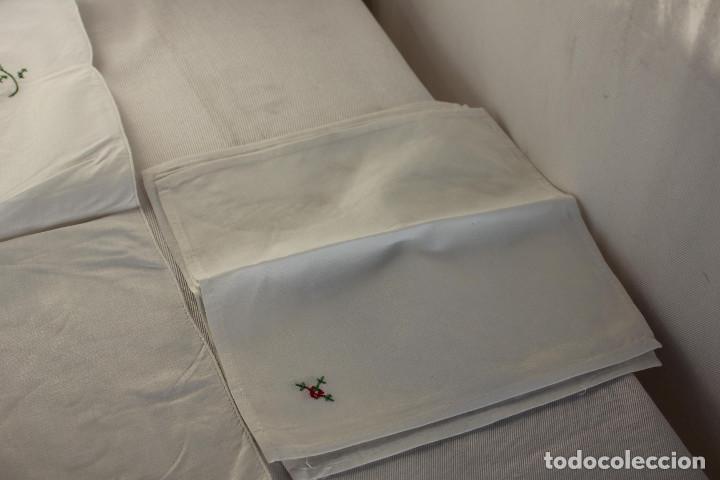 Vintage: SET MANTEL Y CUATRO SERVILLETAS - Foto 7