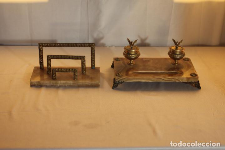Vintage: ESCRIBANIA MARMOL Y BRONCE - Foto 1