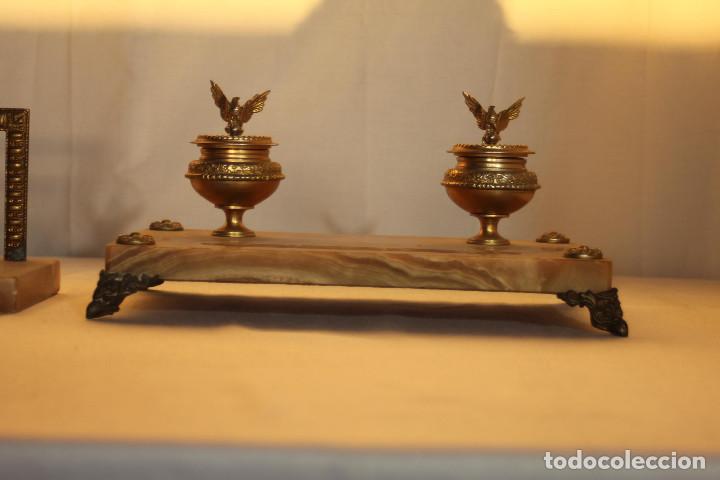 Vintage: ESCRIBANIA MARMOL Y BRONCE - Foto 3