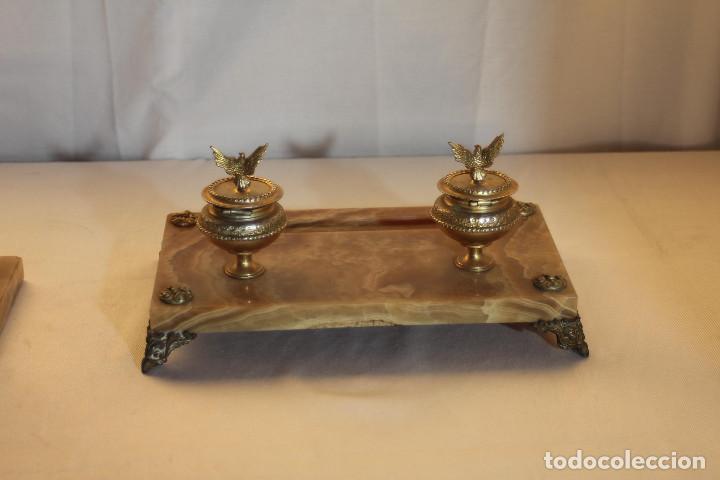 Vintage: ESCRIBANIA MARMOL Y BRONCE - Foto 8