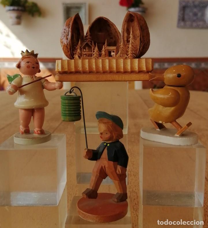 Vintage: Lote Antiguas Figuras en Madera, Alemania