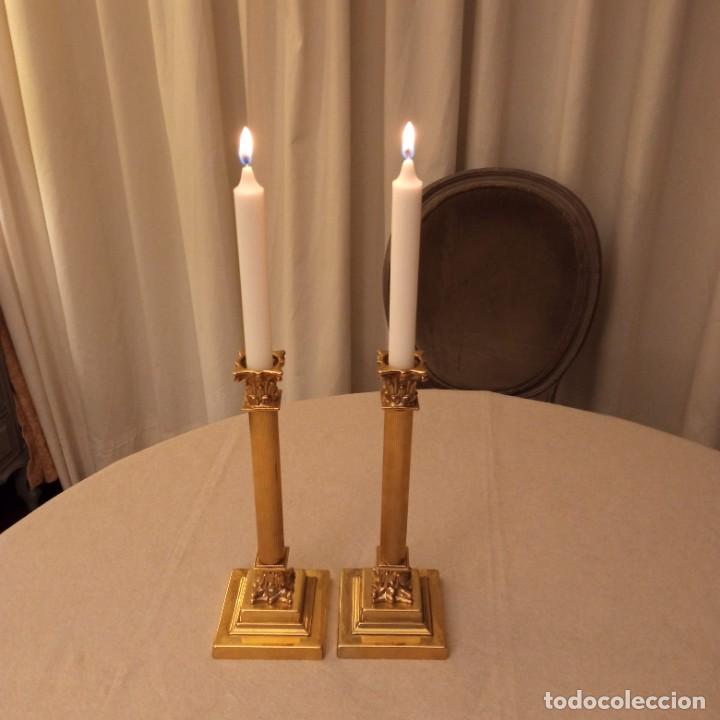 Vintage: Candeleros metal dorado - Foto 9