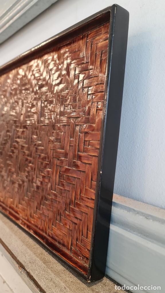 Vintage: Bandeja Oriental de madera trenzada - Foto 5