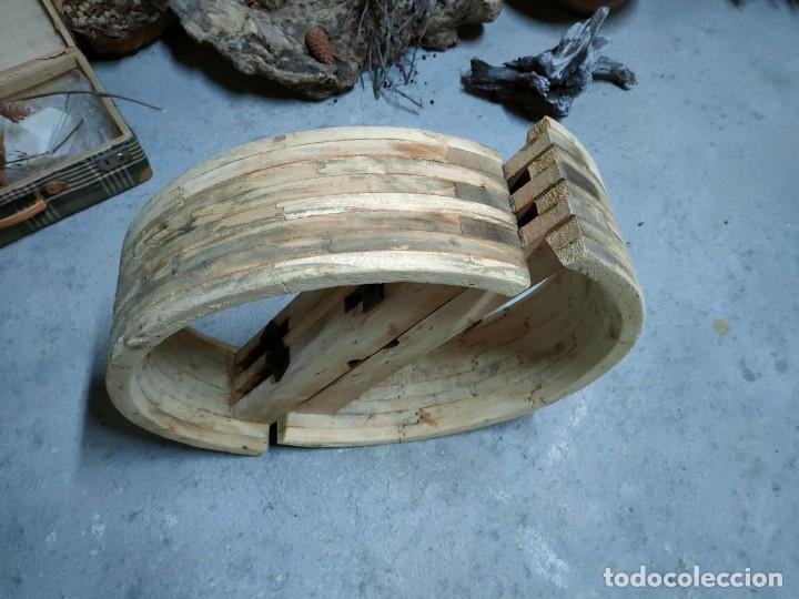 Vintage: Polea industrial de madera - Foto 2