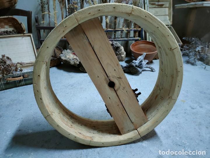 Vintage: Polea industrial de madera - Foto 3