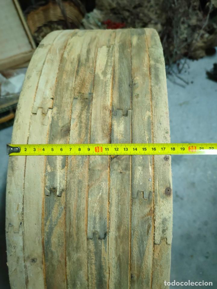 Vintage: Polea industrial de madera - Foto 7