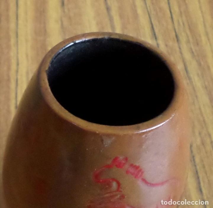 Vintage: Tarro madera dibujos prehist&oacute;ricos - Foto 3