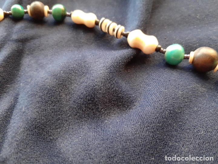 Vintage: Collar malaquita y madera - Foto 3