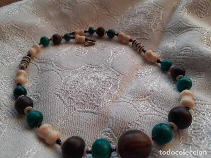 Vintage: Collar malaquita y madera - Foto 7
