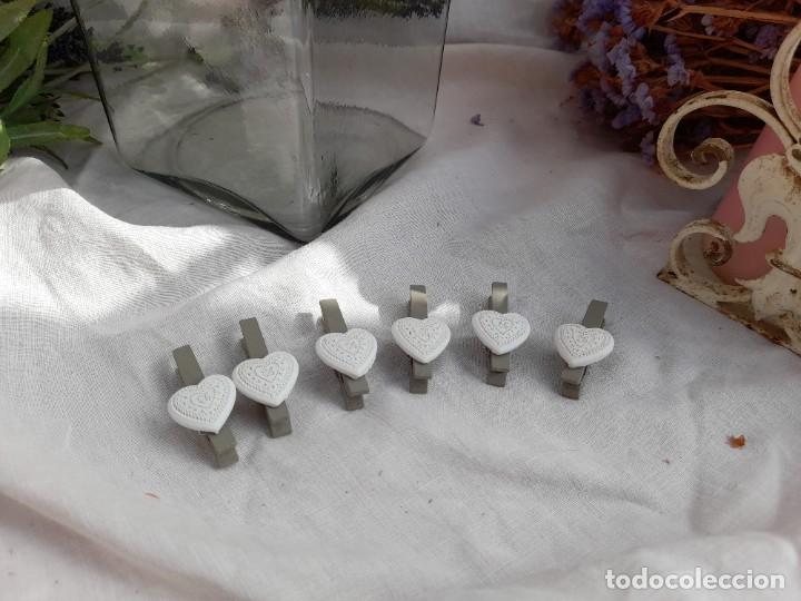 Vintage: 6 mini-pinzas de madera - Foto 1