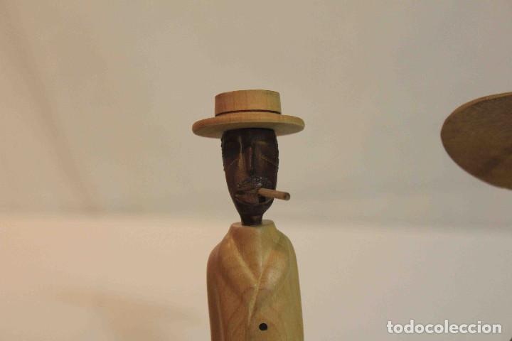 Vintage: PAREJA TALLA MADERA INDIANOS - Foto 3