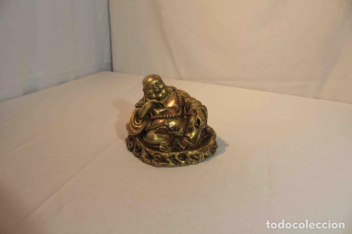 Vintage: FIGURA RESINA BUDA DORADO - Foto 1
