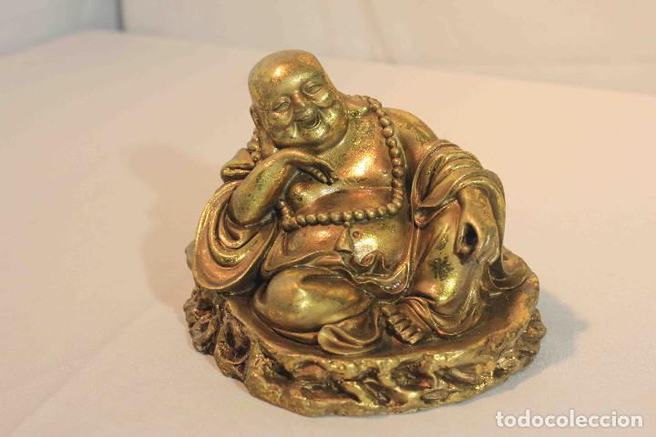 Vintage: FIGURA RESINA BUDA DORADO - Foto 2