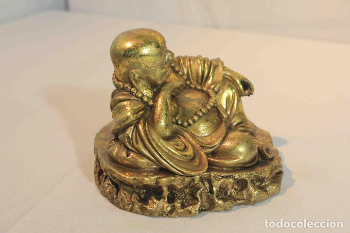 Vintage: FIGURA RESINA BUDA DORADO - Foto 3