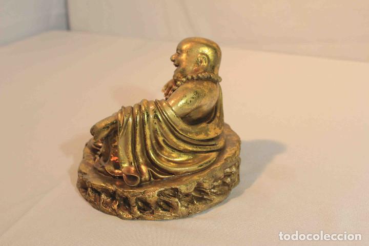 Vintage: FIGURA RESINA BUDA DORADO - Foto 5