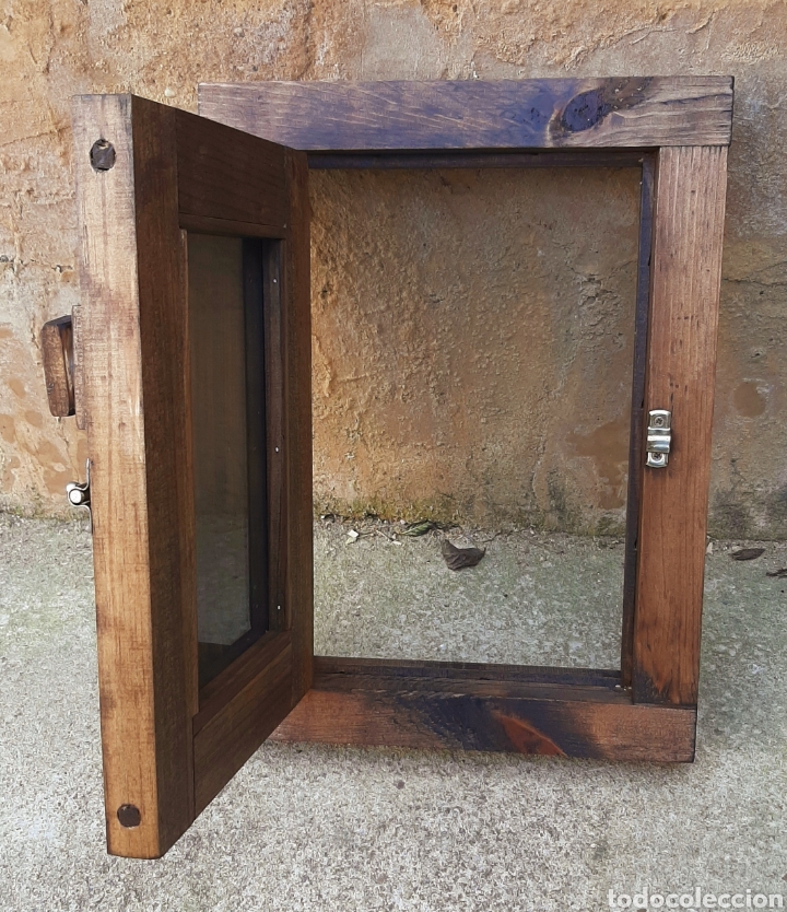 ventana de madera con contraventanas porticones, vintage ,,, ven43