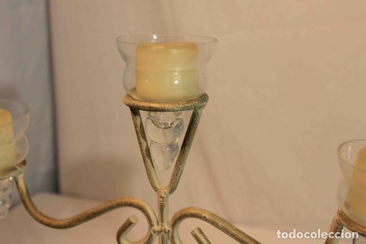 Vintage: CANDELABRO METAL TRES LUCES - Foto 3