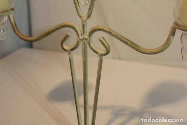 Vintage: CANDELABRO METAL TRES LUCES - Foto 4