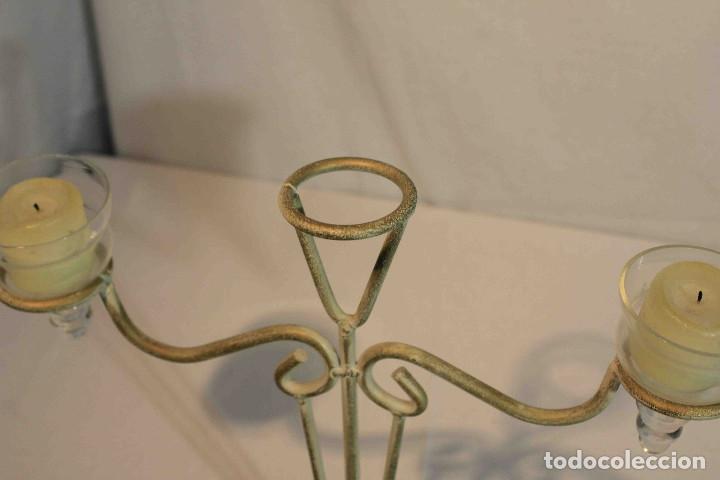 Vintage: CANDELABRO METAL TRES LUCES - Foto 7
