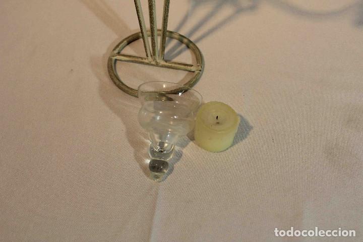 Vintage: CANDELABRO METAL TRES LUCES - Foto 8