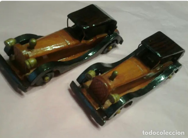 Vintage: COCHE MINIATURA de Madera. 2&times;8&euro; - Foto 2
