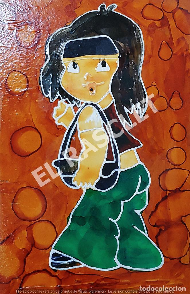 Vintage: CUADRO INFANTIL EN RELIEVE LACADO - Foto 1