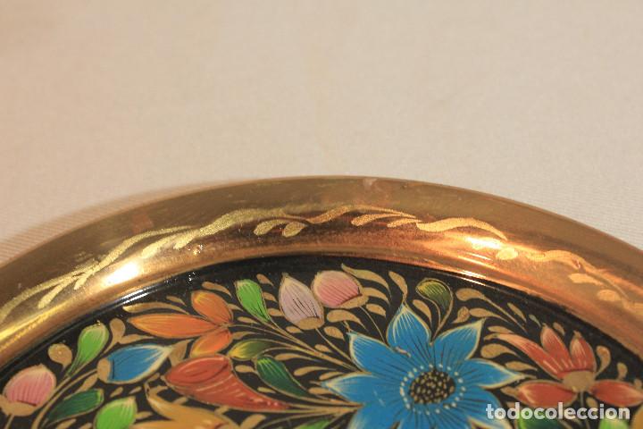 Vintage: CONJUNTO 6 COPAS Y BANDEJA TIPO CLOISONNE - Foto 12