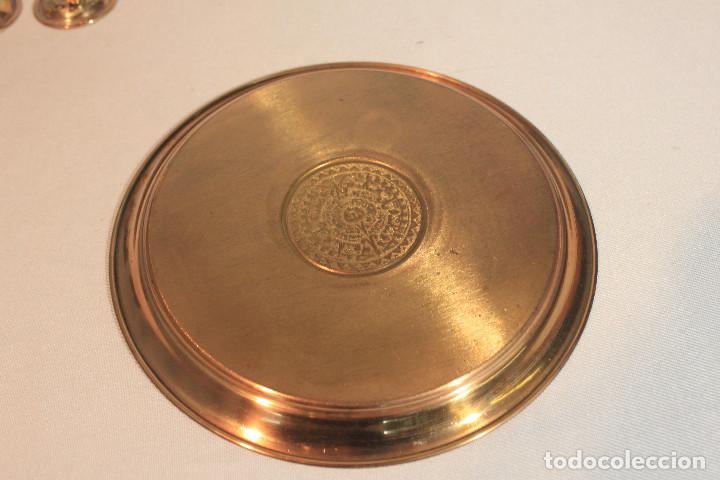 Vintage: CONJUNTO 6 COPAS Y BANDEJA TIPO CLOISONNE - Foto 13