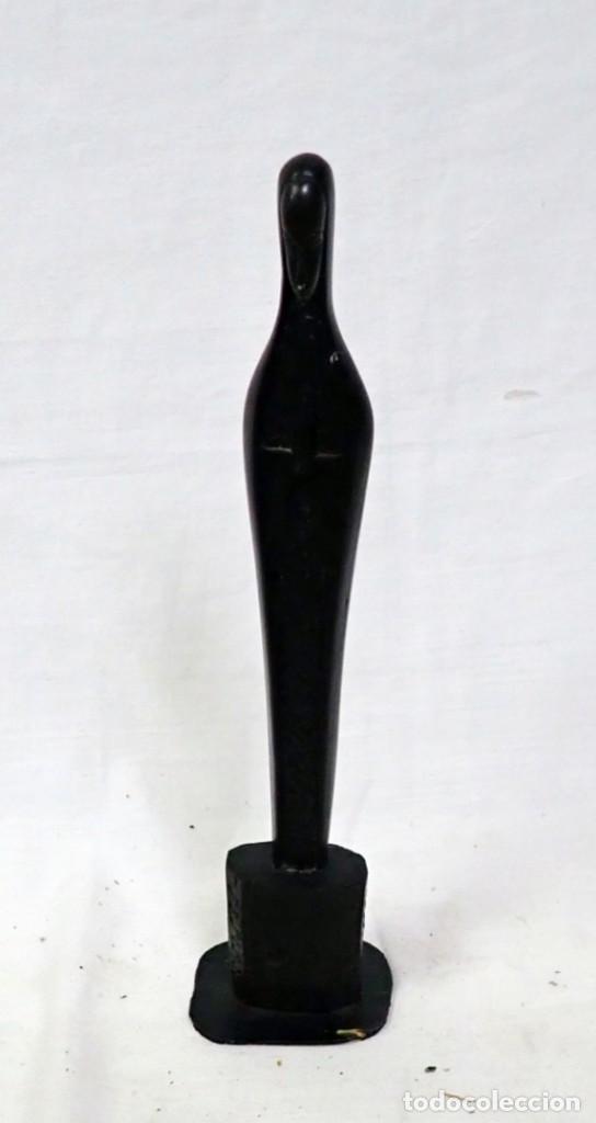Vintage: VIRGEN AFRICANA TALLADA EN MADERA