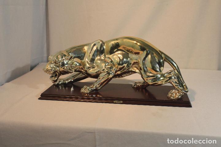 Vintage: FIGURA TIGRE PLATEADO - Foto 1