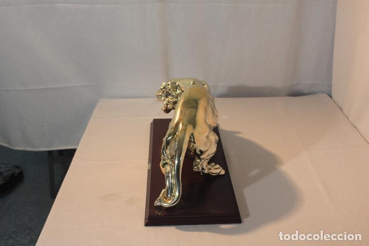Vintage: FIGURA TIGRE PLATEADO - Foto 2