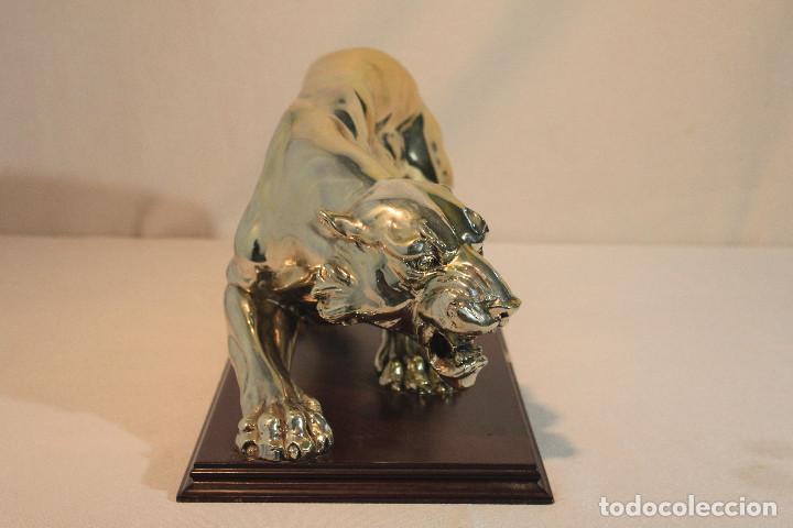 Vintage: FIGURA TIGRE PLATEADO - Foto 5