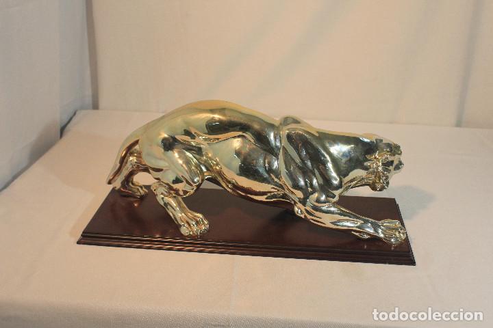 Vintage: FIGURA TIGRE PLATEADO - Foto 6