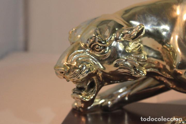 Vintage: FIGURA TIGRE PLATEADO - Foto 8