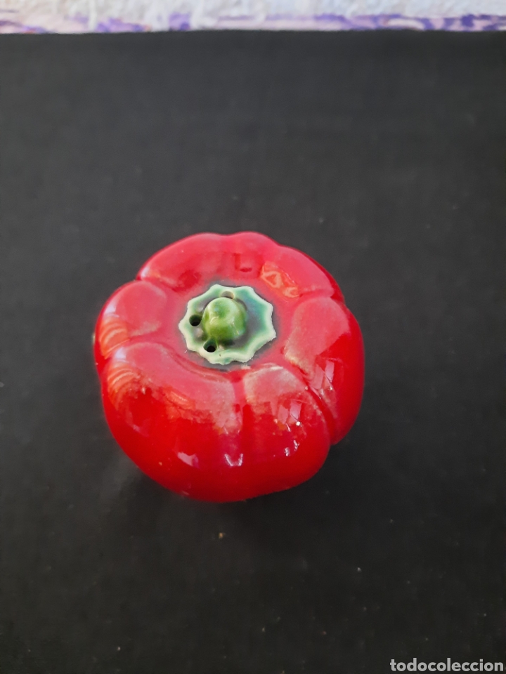 Vintage: Salero pimentero con forma de pimiento