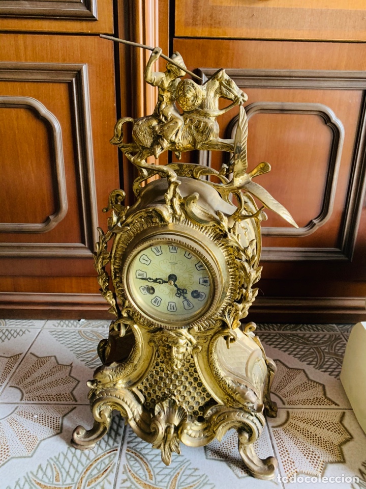 Vintage: Reloj bronce sobremesa - Foto 1