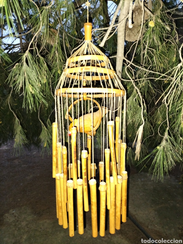 Vintage: Juego de bolillos de aire madera 65 cm