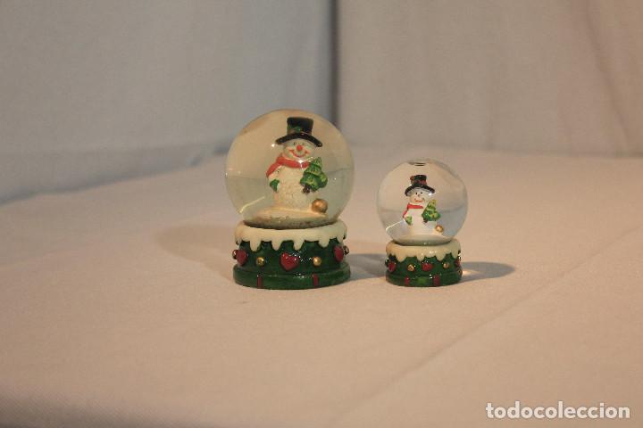 Vintage: SET DOS BOLAS MU&Ntilde;ECOS NIEVE - Foto 2