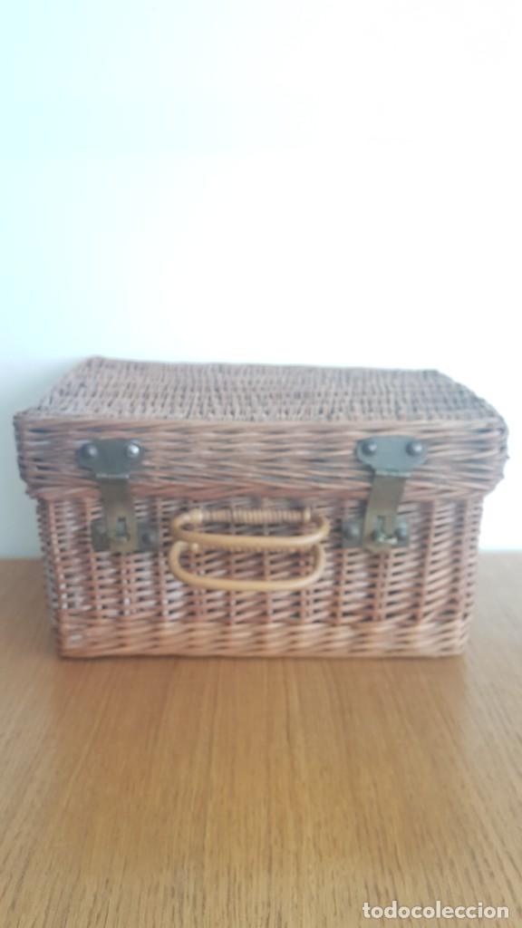 Vintage: CESTA DE MIMBRE PARA PICNIC - Foto 2