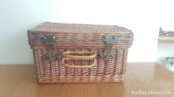 Vintage: CESTA DE MIMBRE PARA PICNIC - Foto 3