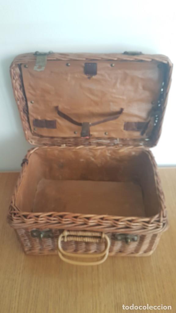 Vintage: CESTA DE MIMBRE PARA PICNIC - Foto 4