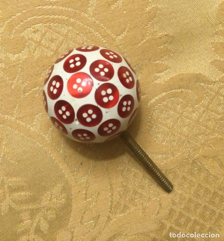 Vintage: POMO BLANCO CON BOTONES ROJOS - Foto 3