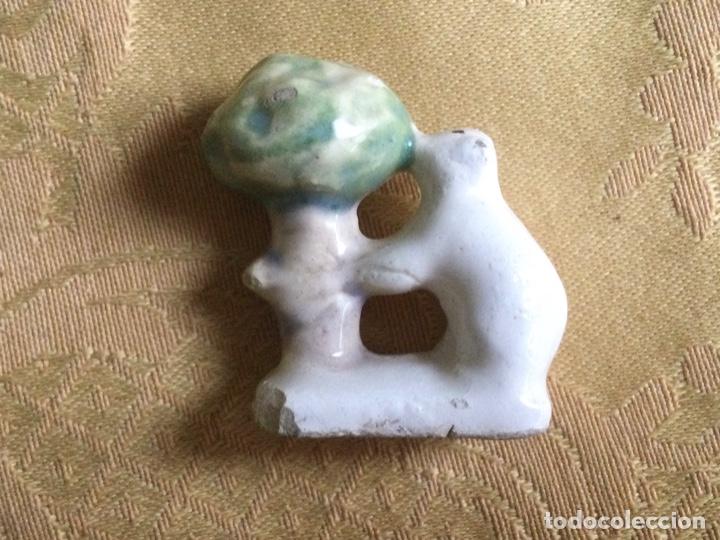 Vintage: OSO Y MADRO&Ntilde;O MINIATURA DE CER&Aacute;MICA