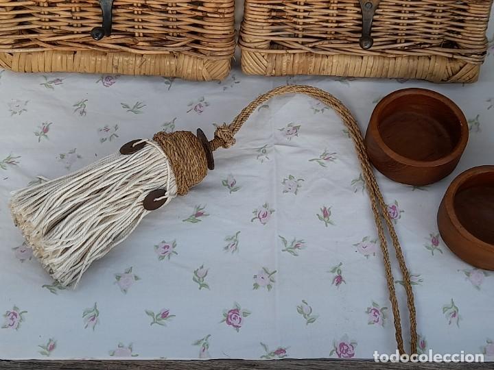Vintage: Colgante cuerda y madera - Foto 1