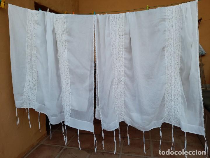 Vintage: Visillos blancos con encaje - Foto 3