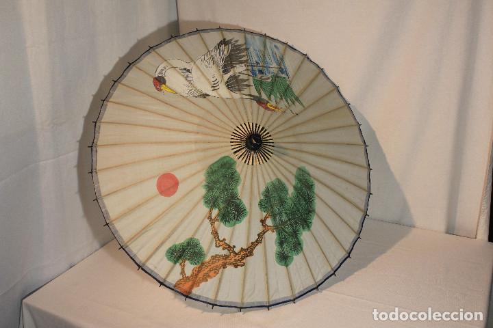 Vintage: SOMBRILLA TELA GARZAS - Foto 7